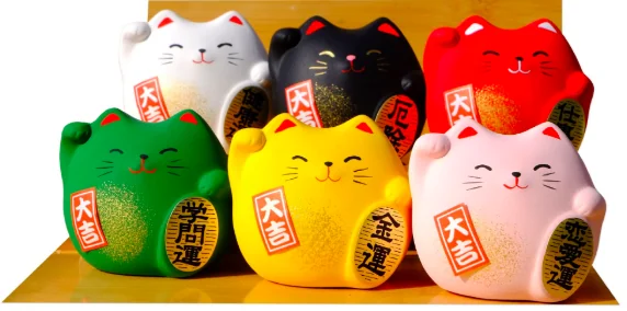 Maneki neko, ogni colore una proprietà